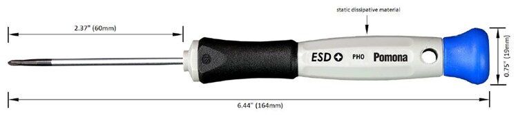 Chart - Pomona Electronics ESDSET6 ESD Safe Screwdriver Set